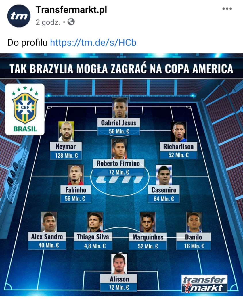 Możliwy SKŁAD reprezentacji Brazylii na Copa America